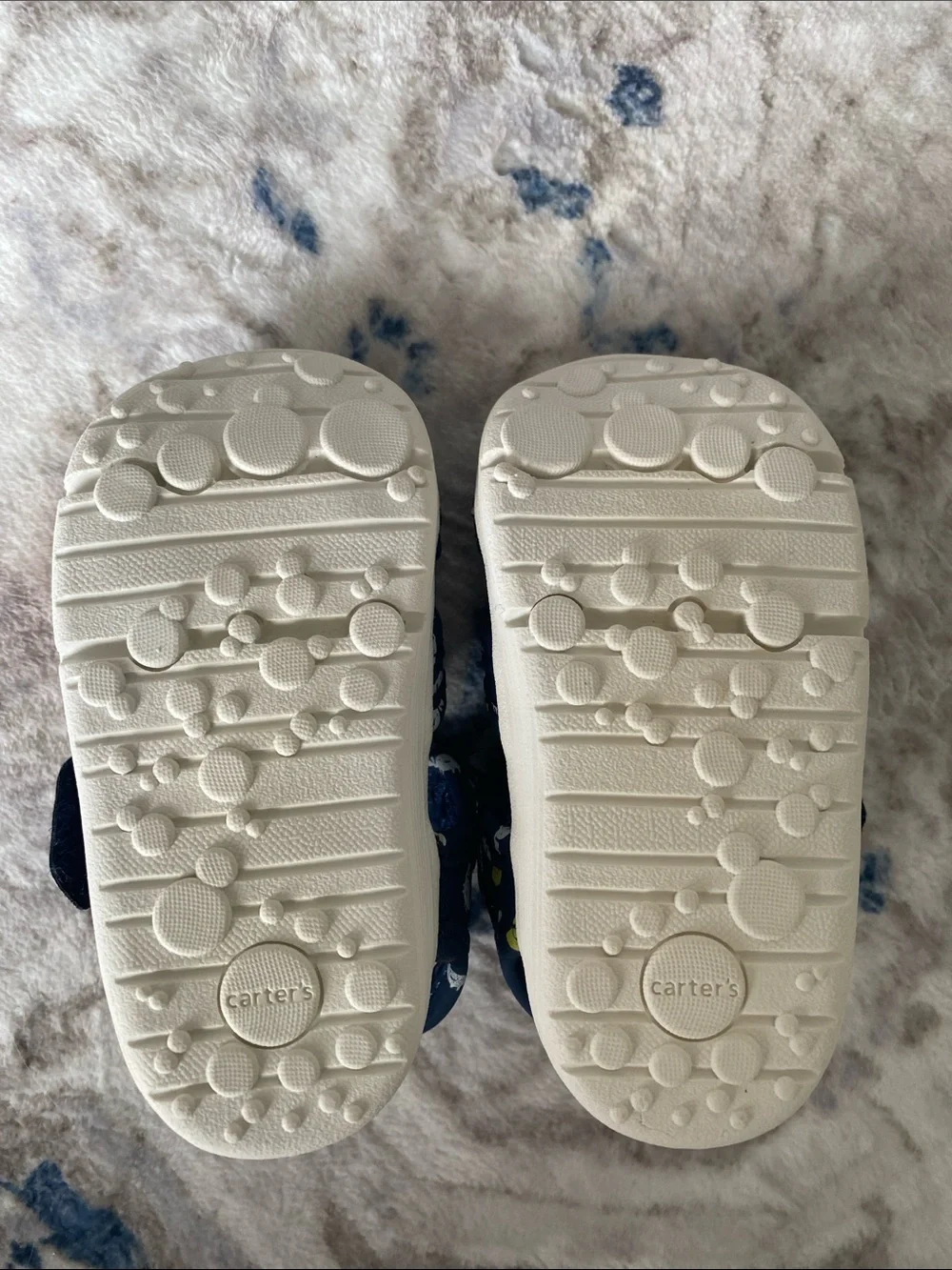 NWOT Carter's Navy Sandals with Colorful Crab Accents